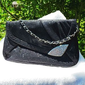 Vintage black diamond clutch